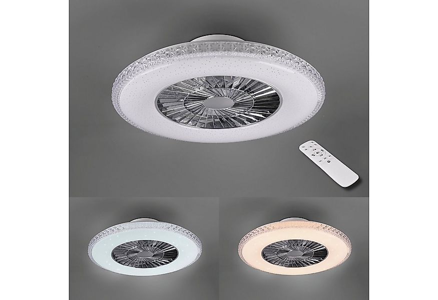 Reality Leuchten LED Deckenleuchte Harstad Deckenventilator, Timerfunktion, günstig online kaufen