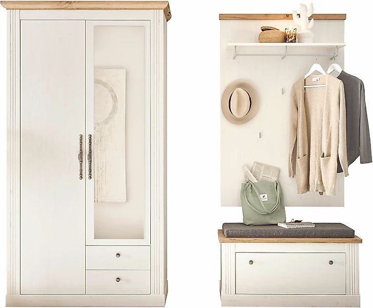 Home affaire Garderoben-Set "WESTMINSTER TOPSELLER", (3 St., Schuhbank, Pan günstig online kaufen