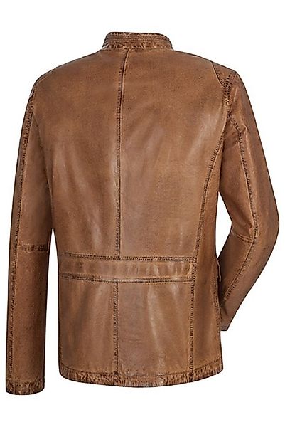 Milestone Lederjacke Cosby längere Herrenjacke mit Knopfleiste aus Lammnapp günstig online kaufen