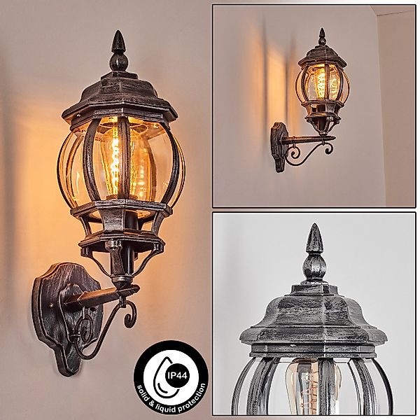 hofstein Außen-Wandleuchte Außenwandlampe aus Metall/Glas in günstig online kaufen
