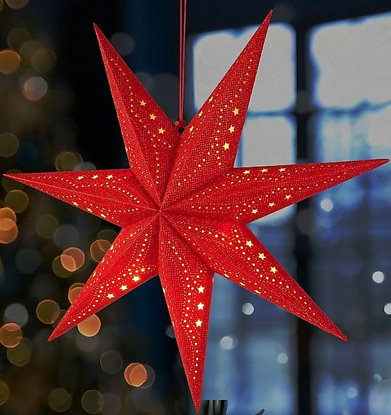 BRUBAKER Dekostern 3D Weihnachtsstern zum Aufhängen - Fenster Papierstern m günstig online kaufen