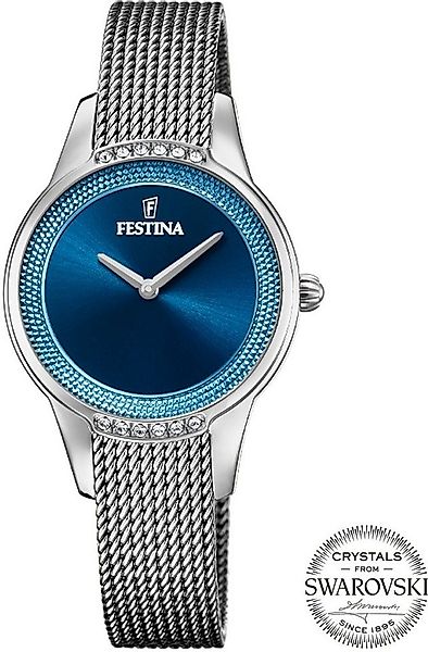 Festina Quarzuhr F20494/2, Armbanduhr, Damenuhr, Edelstahlarmband, Ø 30 mm günstig online kaufen