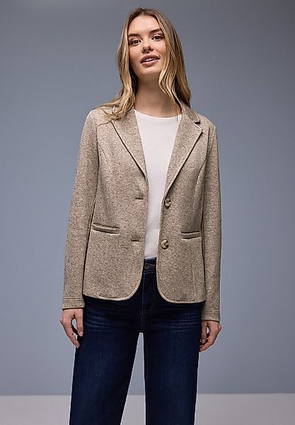 STREET ONE Jackenblazer Rippstrick‑Look mit Reverskragen, mit Viskose günstig online kaufen