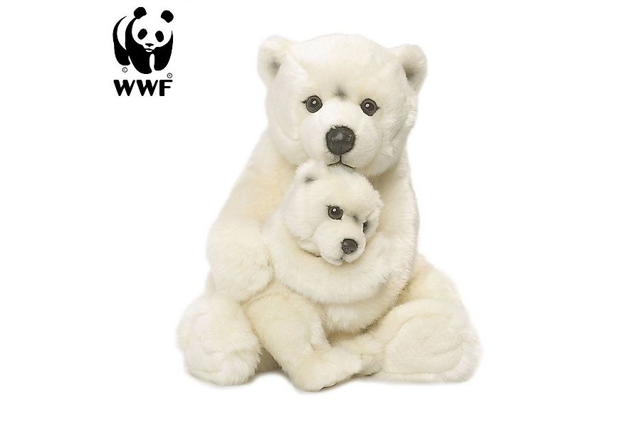 WWF Kuscheltier Plüschtier Eisbärmutter mit Baby (28cm), sitzend günstig online kaufen