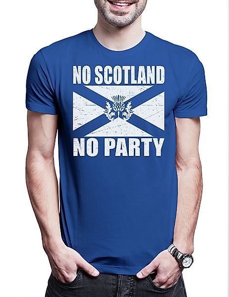 Urban Backwoods Print-Shirt No Scotland No Party Herren T-Shirt Royal Willi günstig online kaufen