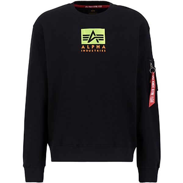 Alpha  Sweatshirt Satin Logo Sweater - black günstig online kaufen