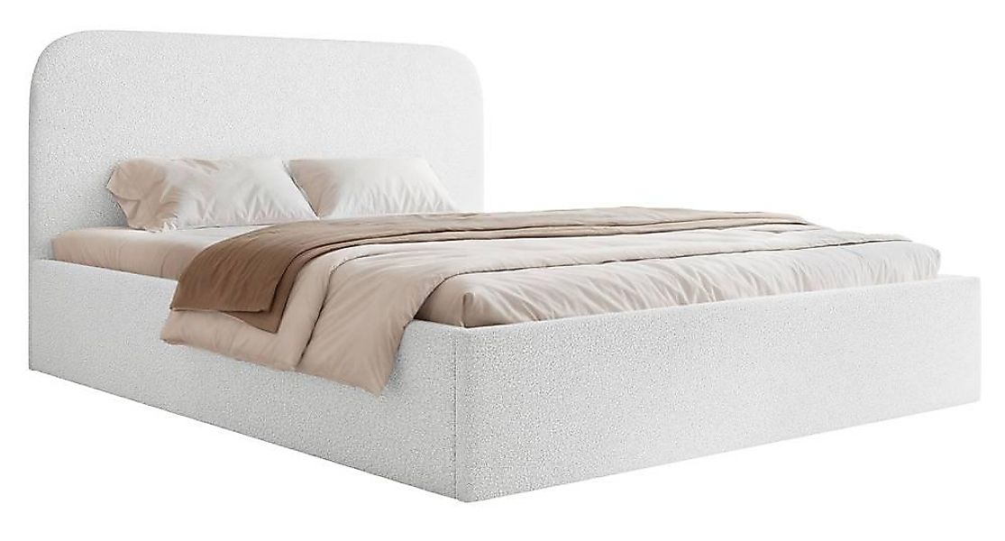 NADUVI Collection | Bettgestell Fia 180x200 Bouclé mit Staufach günstig online kaufen