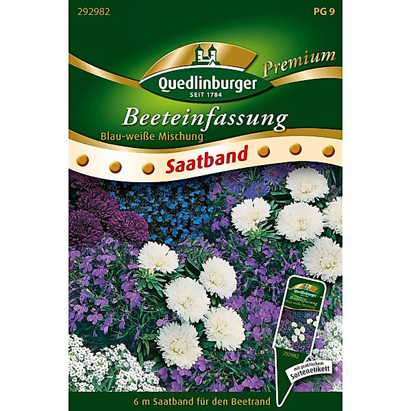 Quedlinburger Beeteinfassung Mischung Blau-Weiß Saatband günstig online kaufen