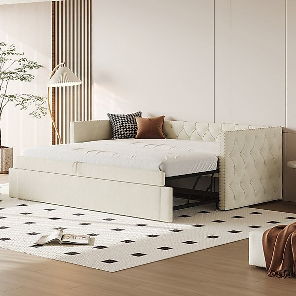 Merax Daybett, Tagesbett Schlafsofa mit Unterbett günstig online kaufen
