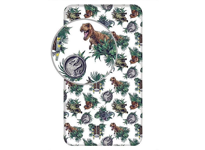 Tinisu Bettlaken Jurassic World Spannbettlaken - 90x200 cm T-Rex Matratzenb günstig online kaufen
