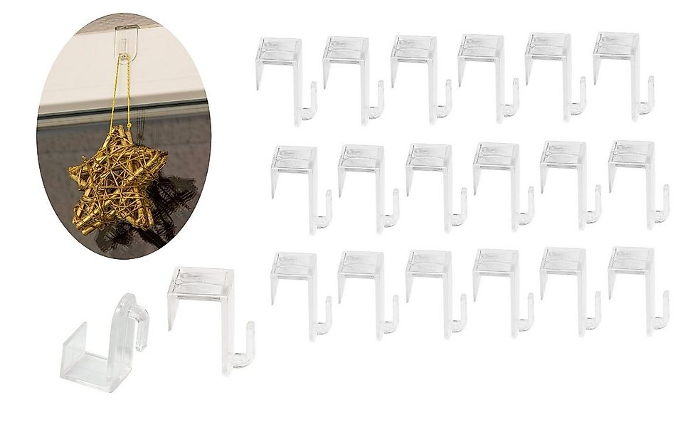 BigDean Fensterhaken 24x Fensterhaken Türhaken transparenter Kunststoff Dek günstig online kaufen