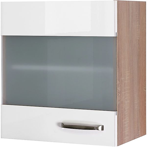 Flex-Well Exclusiv Küchen-Hängeschrank Valero 50x55cm Hgl.-Weiß-Sonoma Eich günstig online kaufen