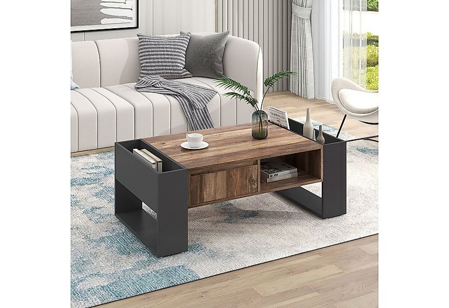 Merax Couchtisch aus Holz mit Schublade,Wohnzimmertisch (1-St), wildeiche B günstig online kaufen