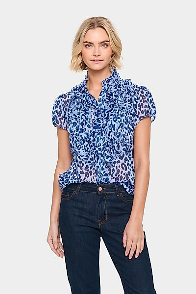 Saint Tropez Rüschenbluse "LiljaSZ Crinkle SS Shirt" günstig online kaufen