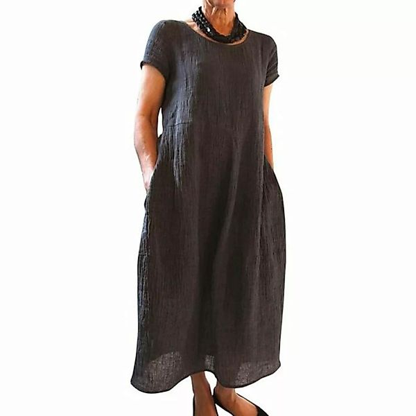 KIKI A-Linien-Kleid Sommerkleid Damen Sommer Casual Rundhalsausschnitt Kurz günstig online kaufen