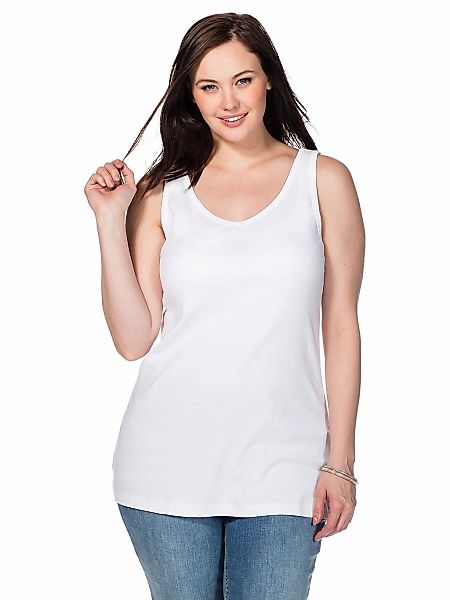 Sheego Tanktop "Große Größen", fein gerippte Shirtware günstig online kaufen