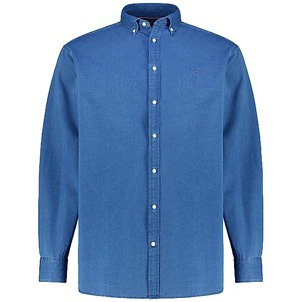 Tommy Hilfiger Freizeithemd in Denim-Optik Farbe dunkelblau Größe: 4XL günstig online kaufen