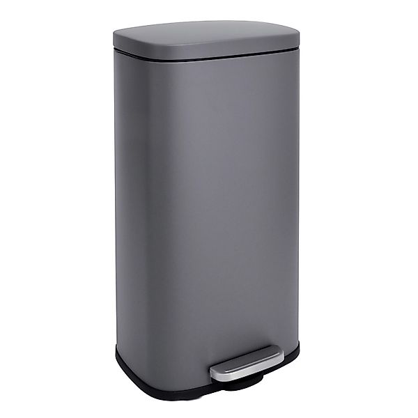 Svita TQ30 Mülleimer 30L Treteimer Abfallbehälter Softclose Deckel Grau günstig online kaufen