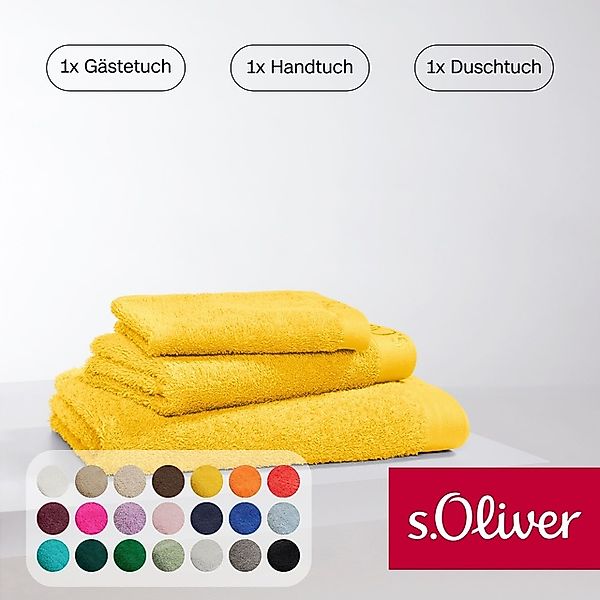 s.Oliver Handtuch Set »s.Oliver, Premium Qualität, 600 gr/m²,«, (Set, 3 St. günstig online kaufen