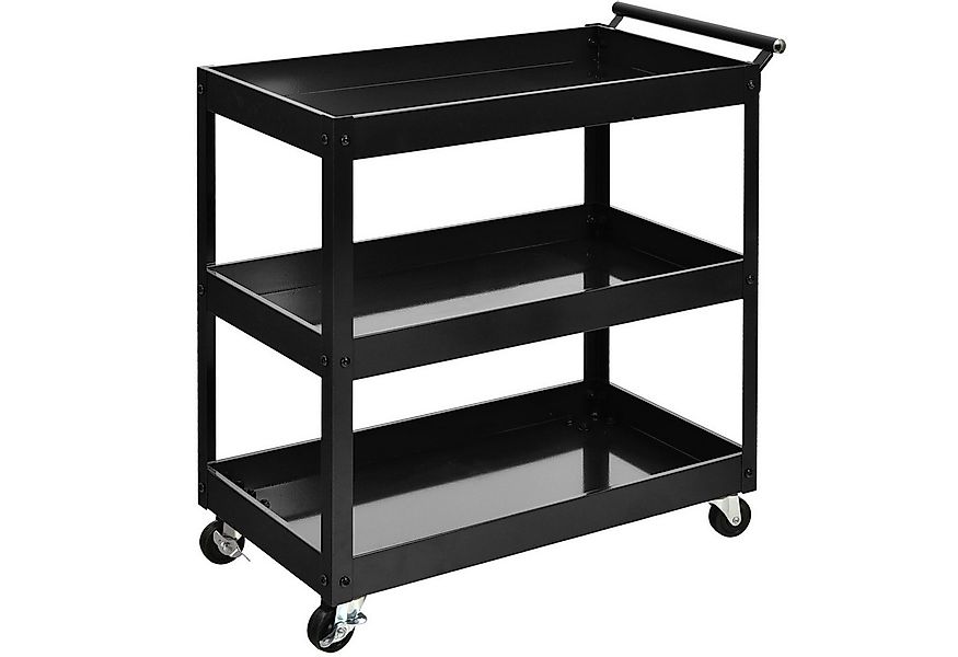 COSTWAY Küchenwagen, auf Rollen, mit 3 Ebenen & Griff, 76 x 38 x 79cm günstig online kaufen
