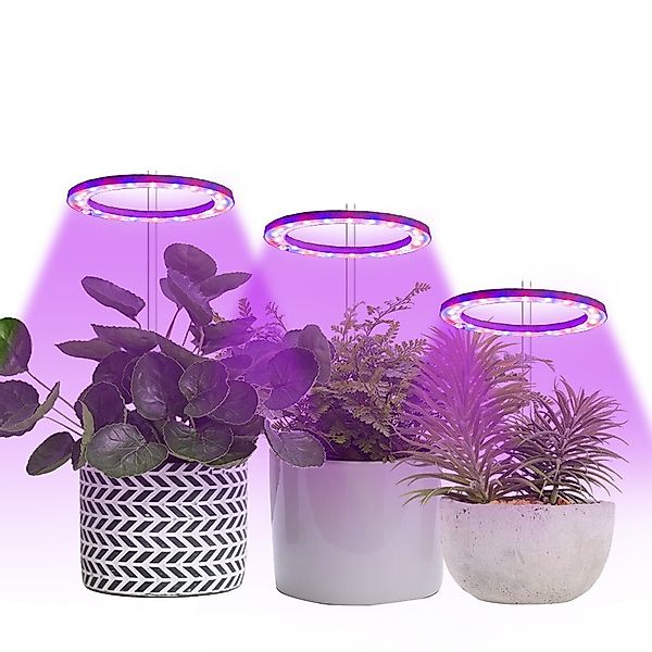 Rosnek Pflanzenlampe 1-4 Ringlicht-Kopf,Vollspektrum,dimmbares,für Indoor-P günstig online kaufen