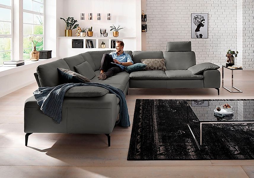 W.SCHILLIG Ecksofa "valentinoo, Designsofa, elegant und bequem, L-Form" mit günstig online kaufen
