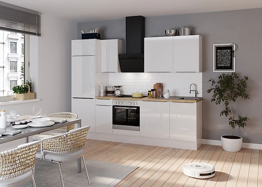 KOCHSTATION Küchenzeile "KS-Aken" Breite 270 cm, wahlweise mit E-Geräten, m günstig online kaufen