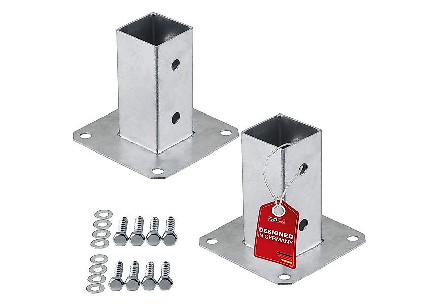 SO-TECH® Pfostenträger für Vierkantholz, zum Aufschrauben, aus Stahl feuerv günstig online kaufen