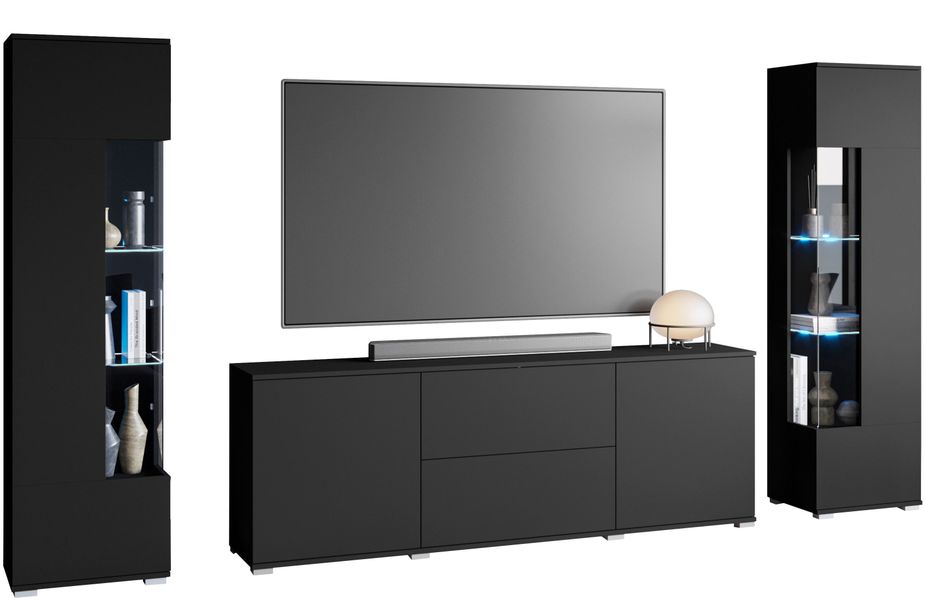 INOSIGN Wohnwand KENIA, (Komplett-Set, 3-St), Vitrinen günstig online kaufen