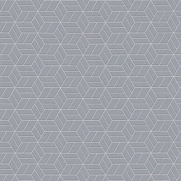 PROFHOME 369204-GU Grafik Tapete Geometrisch glänzend Grau Silber 0,53 m x günstig online kaufen