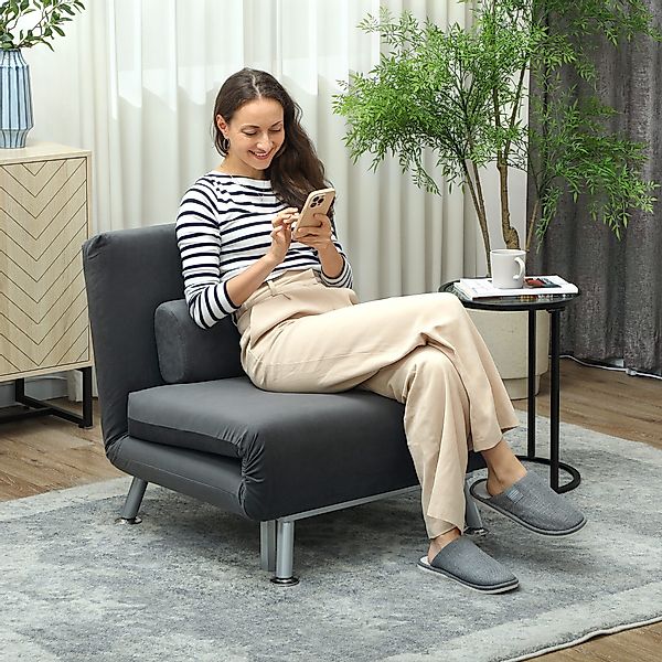 HOMCOM Sessel mit Bettfunktion, Rückenkissen (klappbarer günstig online kaufen