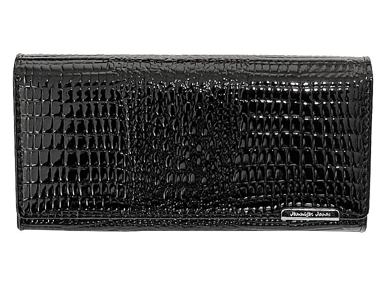 Jennifer Jones Ledergürtel Damen-Bügelbörse-RFID-Kroko-Design günstig online kaufen