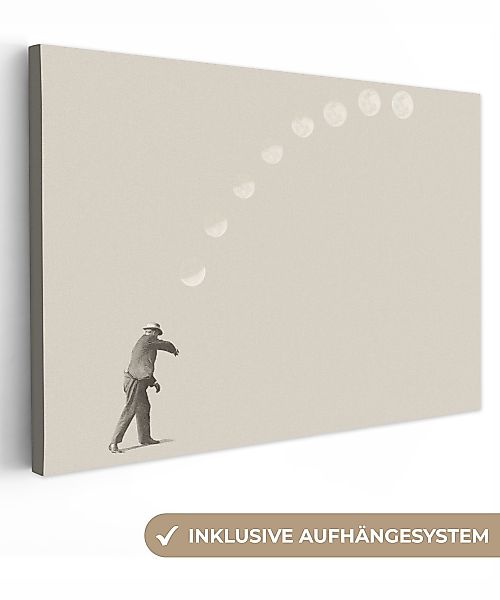OneMillionCanvasses® Leinwandbild Jahrgang - Mond - günstig online kaufen