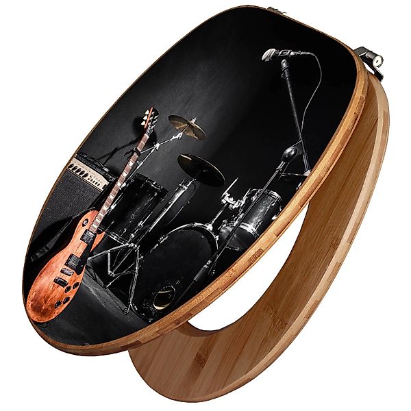 Banjado Design WC Sitz Bambus Toilettendeckel Toilettensitz Bambus Holz Klo günstig online kaufen