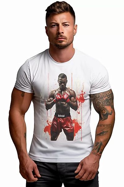 Reichstadt Print-Shirt Maskulines Kurzarm T-Shirt 24RS048 mit Boxer Motiv günstig online kaufen