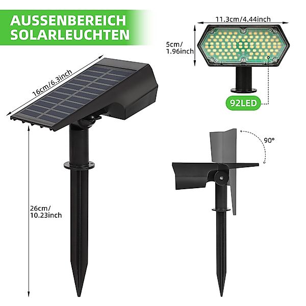 VIVIHEYDAY Strahler 1/2/4/6 Stück LED Solarleuchte, günstig online kaufen