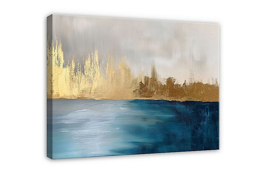 Wallarena Leinwandbild Abstrakt Marmor Grau Leinwand Bilder Wandbild XXL De günstig online kaufen