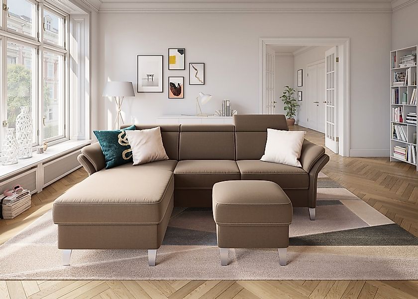 sit&more Ecksofa »Vincenzo L-Form« inklusive Kopfteilverstellung, wahlweise günstig online kaufen