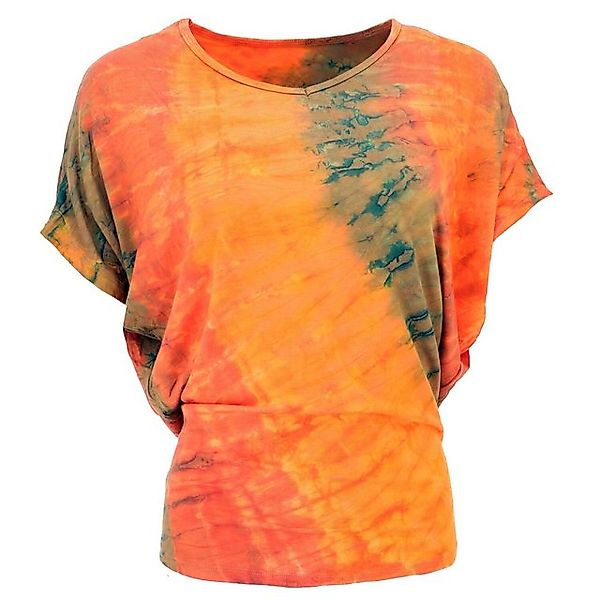 Guru-Shop T-Shirt Batikshirt mit Fledermausärmeln, lockeres.. Festival, Eth günstig online kaufen