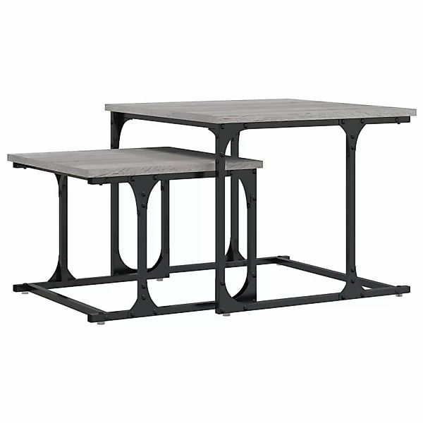 vidaXL Satztische 2 Stk. Grau Sonoma Holzwerkstoff Modell 1 günstig online kaufen