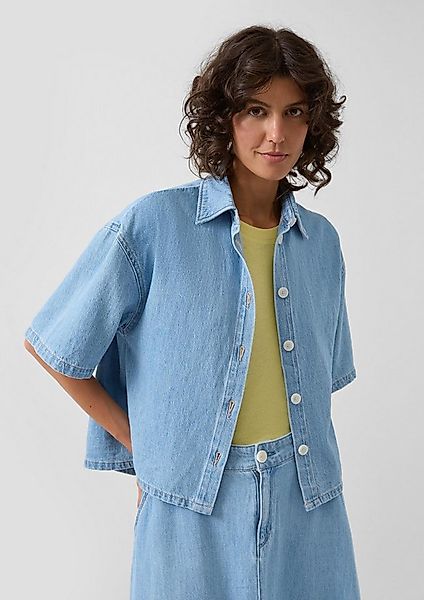 s.Oliver Kurzarmbluse Bluse Boxy Denim-Bluse günstig online kaufen
