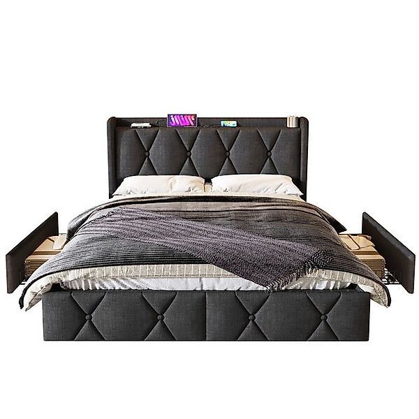Gotagee Polsterbett Jugendbett Doppelbett Multifunktionsbett Flaches Bett S günstig online kaufen