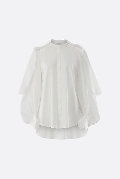 Stehkragenbluse mit Ballonärmeln günstig online kaufen