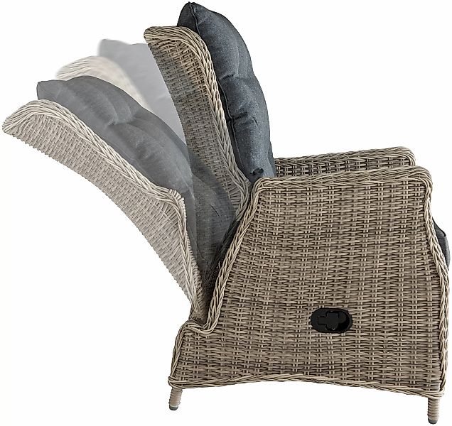 Destiny Gartensessel »CASA RELAX«, (Set, 1 St.), Aluminium, Polyrattan, ink günstig online kaufen