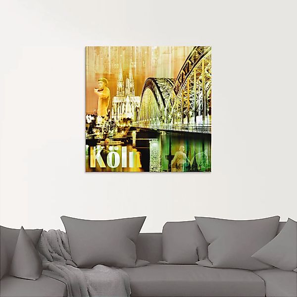 Artland Glasbild »Köln Skyline Abstrakte Collage II«, Gebäude, (1 St.), in günstig online kaufen