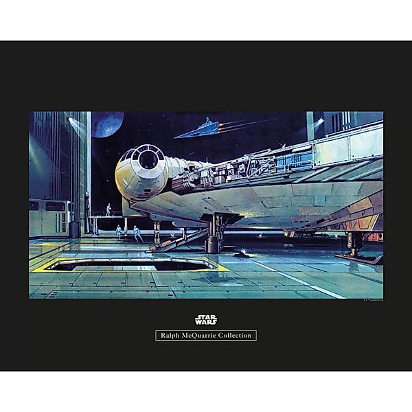 Komar Wandbild Star Wars Classic RMQ Falcon Hangar Star Wars B/L: ca. 50x40 günstig online kaufen