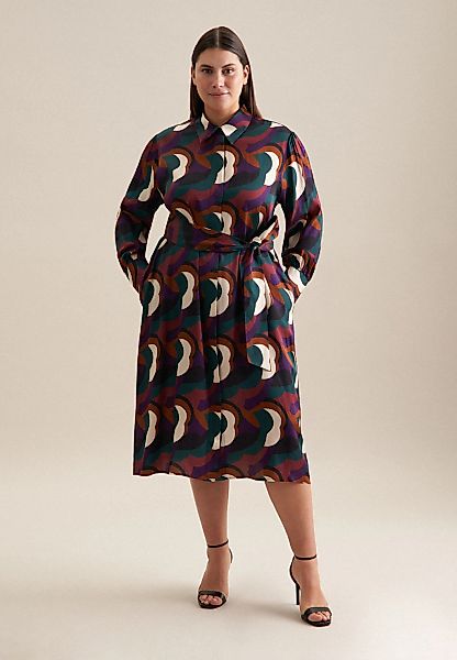 seidensticker Sommerkleid "Schwarze Rose" 1/1 Kragen Druck günstig online kaufen