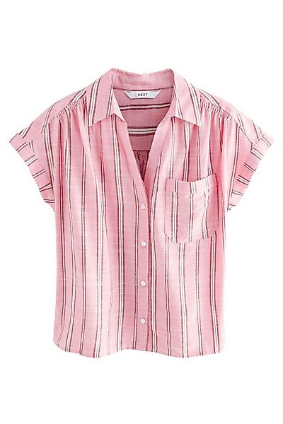 Next Kurzarmhemd Kurzarmbluse mit Leinenanteil (1-tlg) günstig online kaufen