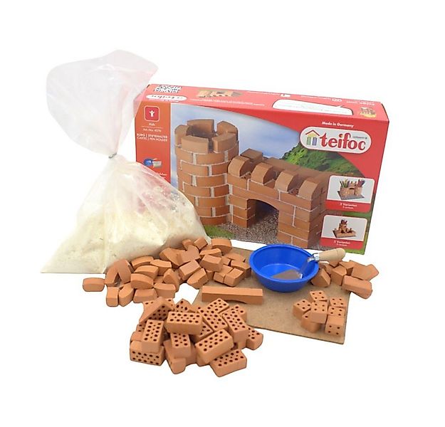 teifoc Burg mit Stiftehalter Steinbaukasten, (Bastelset, 100 St., Kreativsp günstig online kaufen