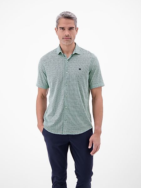 LERROS Kurzarmhemd "1/2 Hemd mit Minimalprint, 100 % Baumwolle" günstig online kaufen